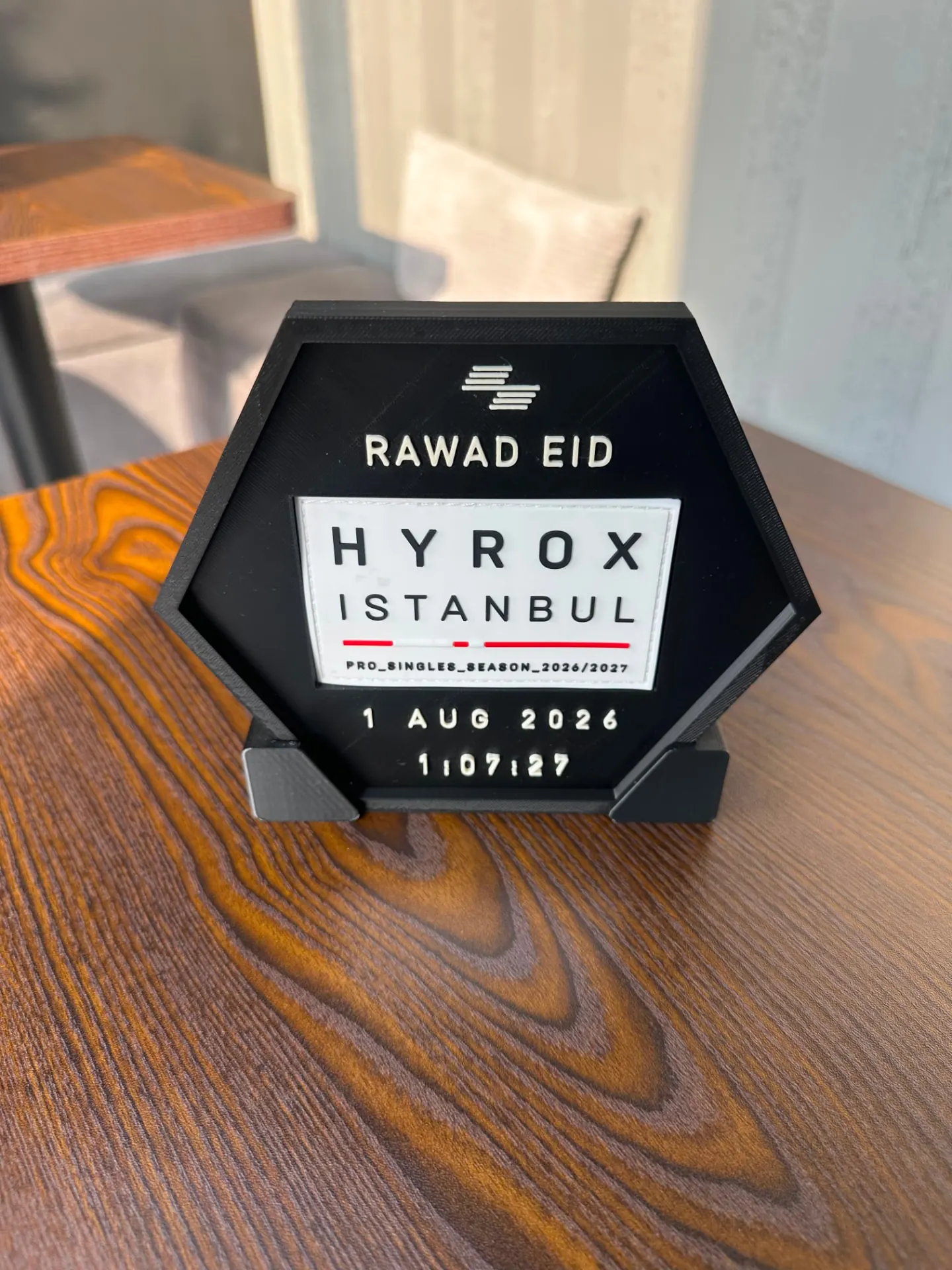HYROX Istanbul — Rawad Eid — Pro Singles hex display with white race plate.