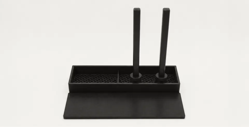 Flask Dry Stand — black 3D-printed soft flask drying stand