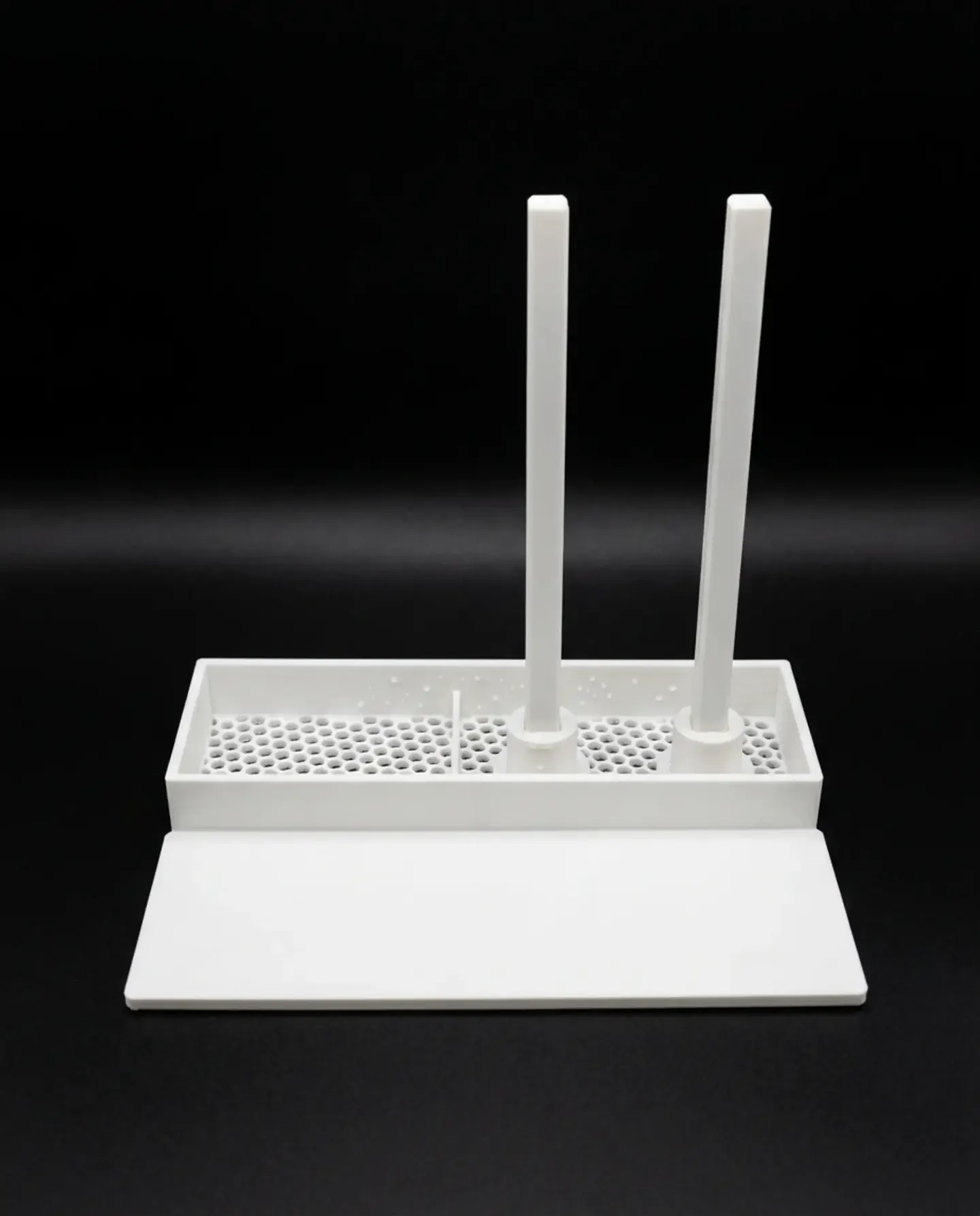 Flask Dry Stand — white 3D-printed soft flask drying stand